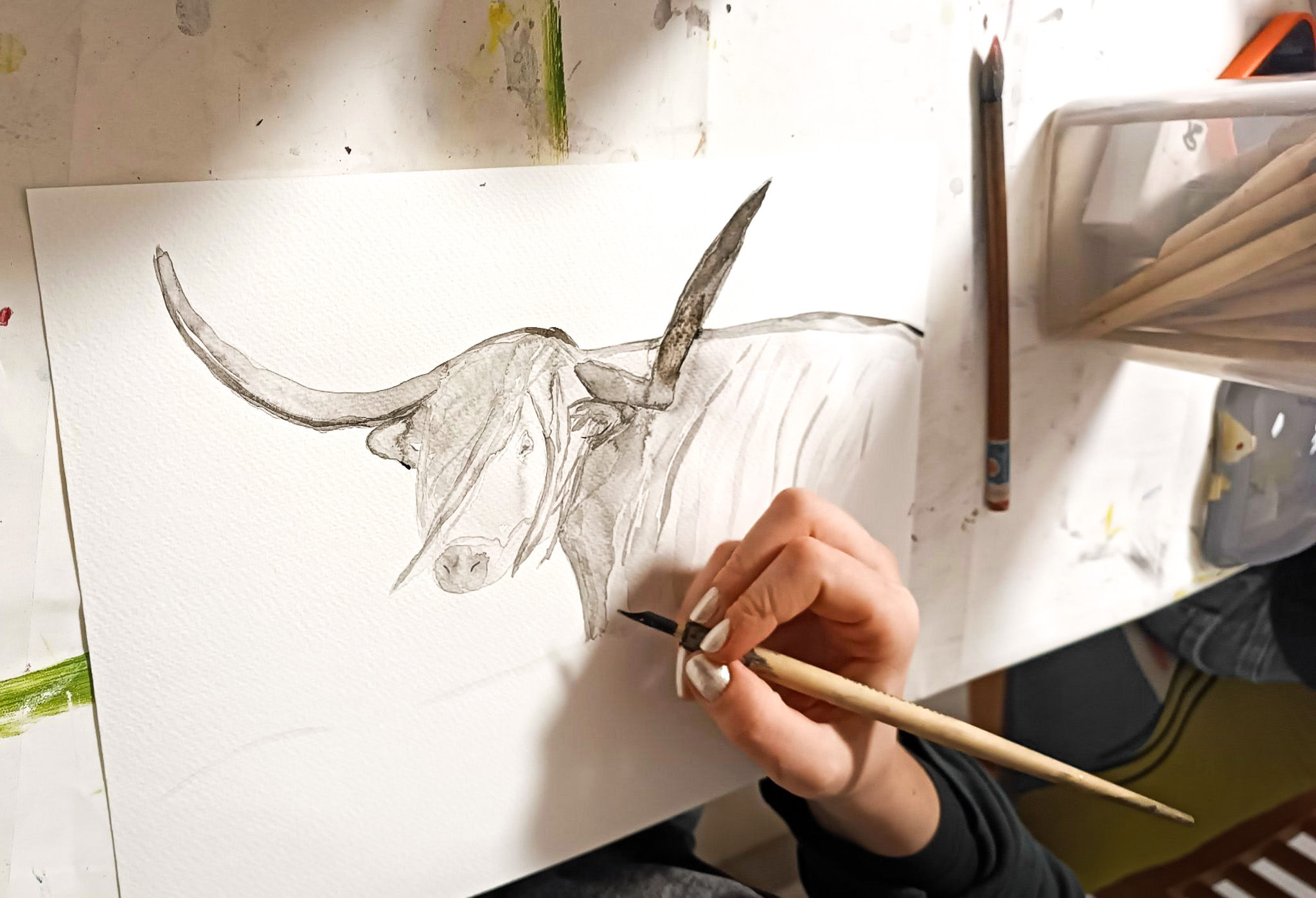 Kunst-Session für Erwachsene am Vormittag im Atelier