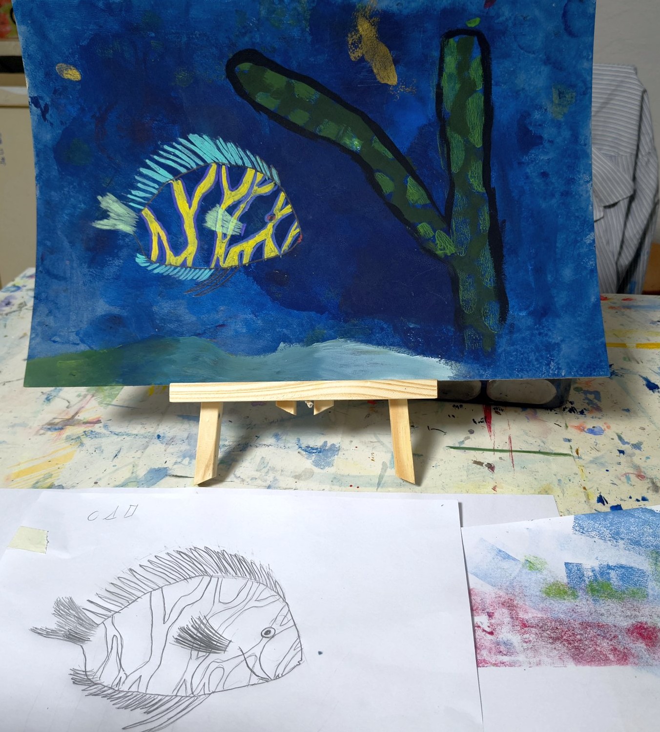 Kinder-Kunstkurs: Arbeiten aus dem Atelier